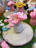 🌸 Vaze Florale Handmade din Beton cu Flori din Ceară